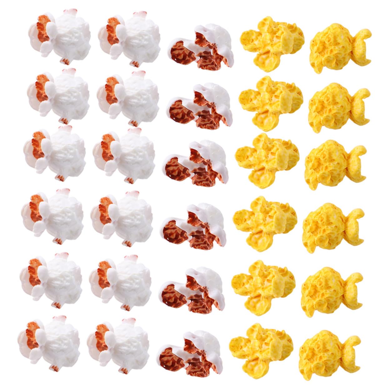 ポップコーンチャーム　6個入り Amazon.co.jp: WHAMVOX 100個 人工ポップコーン ミニフェイク